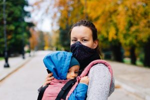 Woman, child, face mask — New Stability 8000 Elliptical Coach Overview - An Innovation From The Apparel Maker