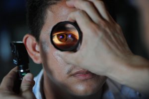 Optometrist, doctor, patient — Skilled Health heart Instruments